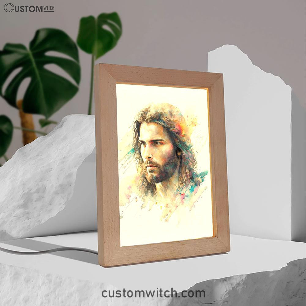 Portrait Of Jesus Frame Lamp Pictures - Jesus Art Prints - Jesus Art - Christian Home Decor