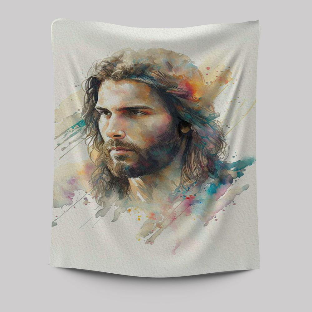 Portrait Of Jesus Tapestry Pictures - Jesus Art Prints - Jesus Art -  Christian Indoor Wall Tapestries