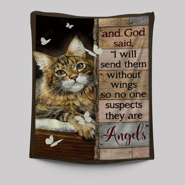 Pretty Cat Drawing And God Said I Will Send Them Without Wings Tapestry