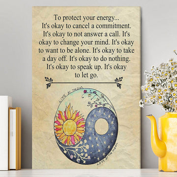 Protect Yourself- Live &amp; Love Canvas Wall Art - Live By The Sun Love By The Moon - Christian Canvas Wall Art Decor