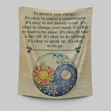 Protect Yourself- Live &amp; Love Tapestry Wall Art - Live By The Sun Love By The Moon - Christian Tapestries Wall Art Decor