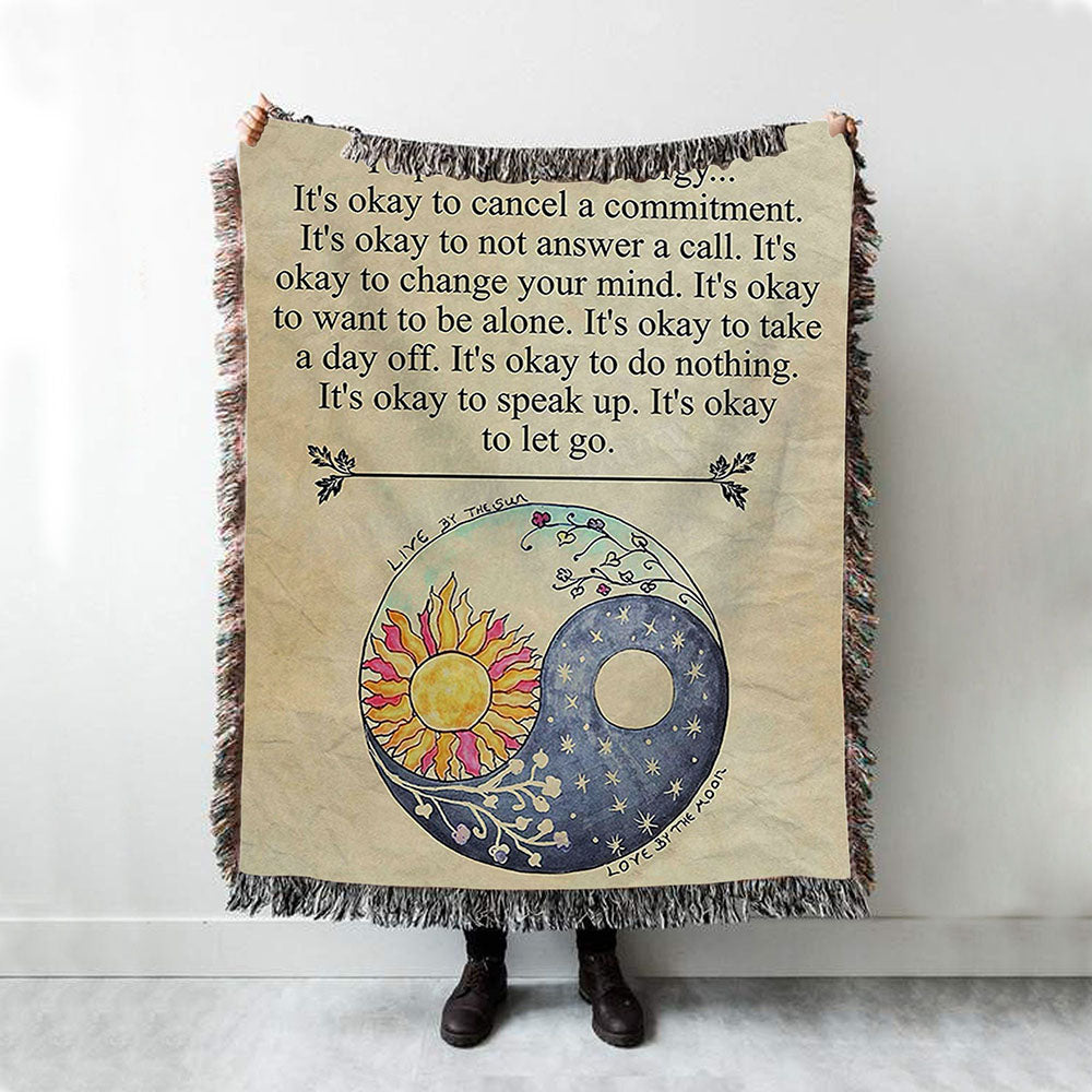 Protect Yourself- Live &amp; Love Woven Throw Blanket - Live By The Sun Love By The Moon - Christian Woven Throw Blanket Decor