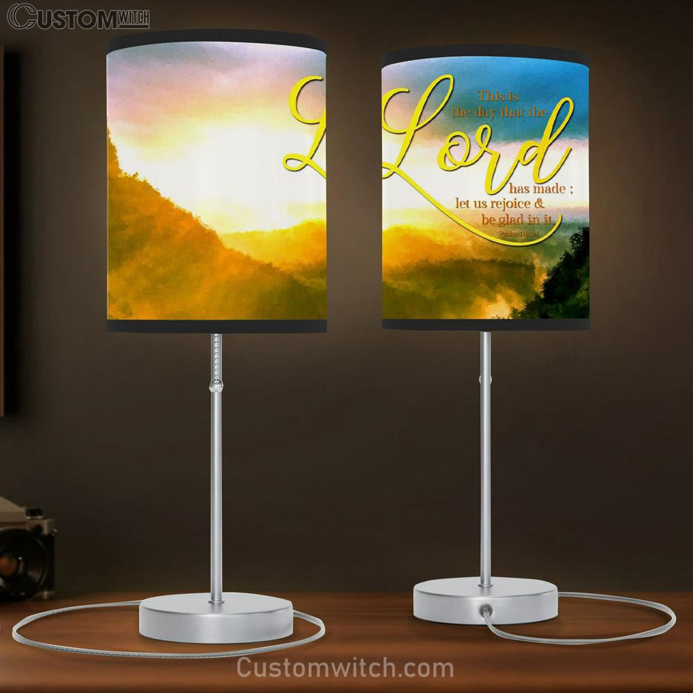 Psalm 11824 This Is The Day That The Lord Has Made Table Lamp Gift - Christian Home Decor - Christian Bedroom Decor