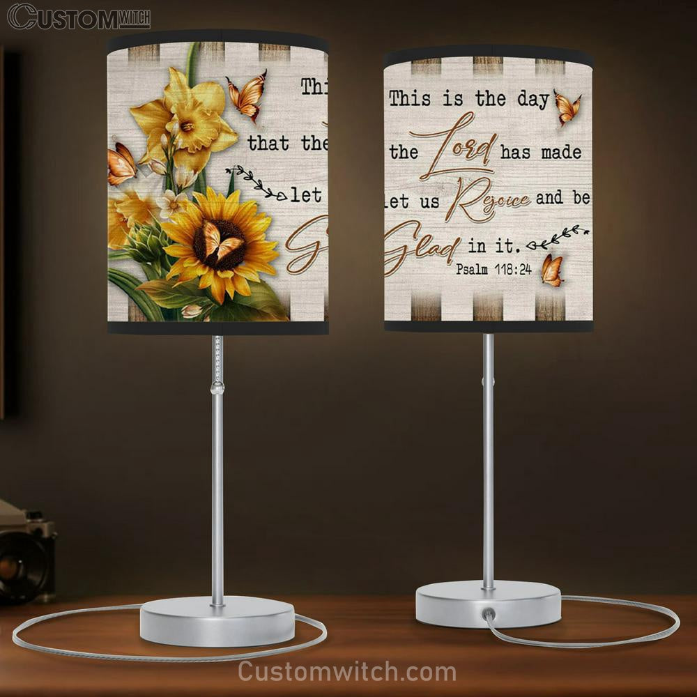 Psalm 11824 Lamp Gift This Is The Day That The Lord Has Made Table Lamp Gift - Christian Bedroom Decor
