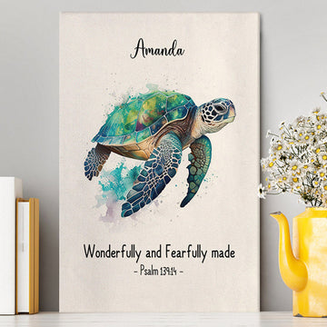 Psalm 13914 Wonderfully And Fearfully Made Personalized Canvas Wall Art - Religious Canvas Prints - Bible Canvas Art