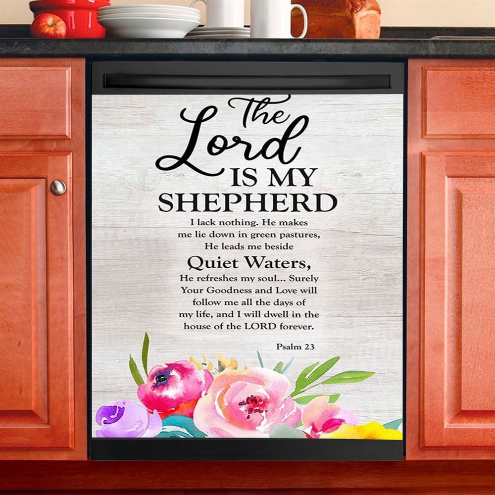 Psalm 23 The Lord Is My Shepherd Dishwasher Cover, Christian Dishwasher Wrap