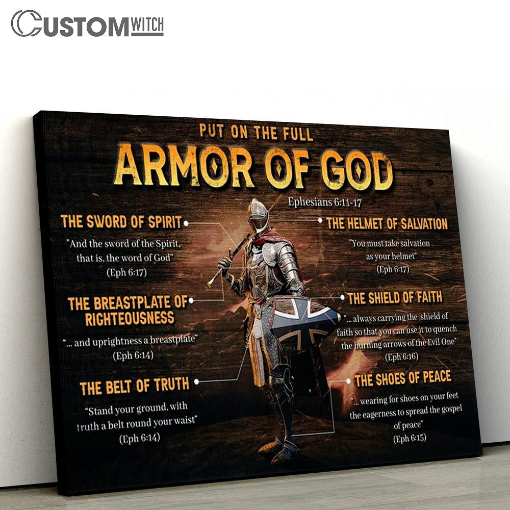 Put On The Full Armor Of God Canvas Art - Christian Wall Art - Religious Wall Decor