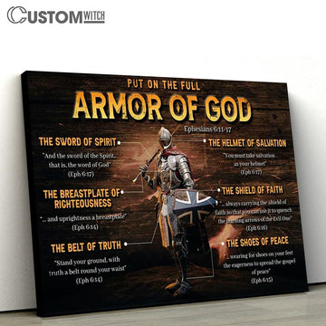 Put On The Full Armor Of God Canvas Art - Christian Wall Art - Religious Wall Decor