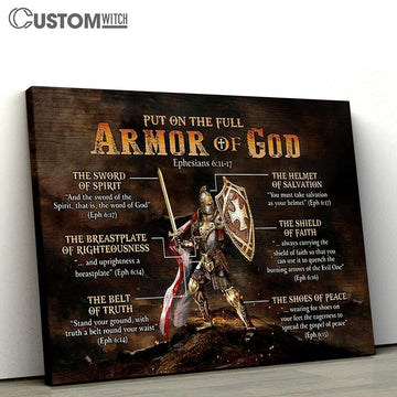Put On The Full Armor Of God Christian Canvas Art - Christian Wall Art - Religious Wall Decor