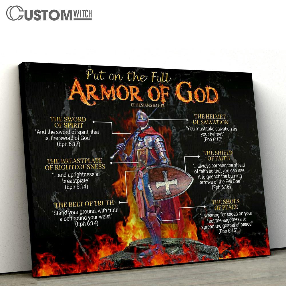 Put On The Full Armor Of God Ephesians 6 10 18 Canvas Art - Christian Wall Art - Religious Wall Decor