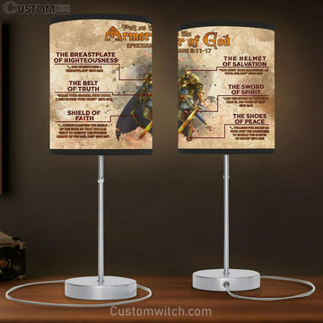 Put On The Full Armor Of God Knight Table Lamp Art - Christian Lamp Gift - Religious Wall Decor