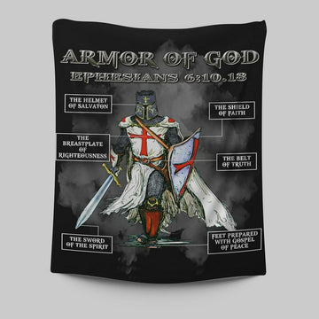 Put On The Full Armor Of God Warrior Of Christ Tapestry Wall Art -  Christian Indoor Wall Tapestries - Religious Art