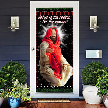 Reason For The Season Jesus Christ Christmas Door Cover, Christian Door Decor, Door Christian Church, Christian Door Plaques