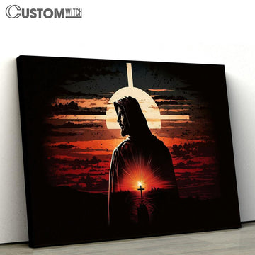 Resurrected Jesus Christ Holy Cross Canvas Pictures - Faith Art - Christian Canvas Wall Art Decor