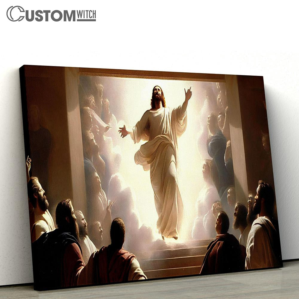 Resurrection Jesus Is Ascending Heaven Canvas Pictures - Faith Art - Christian Canvas Wall Art Decor