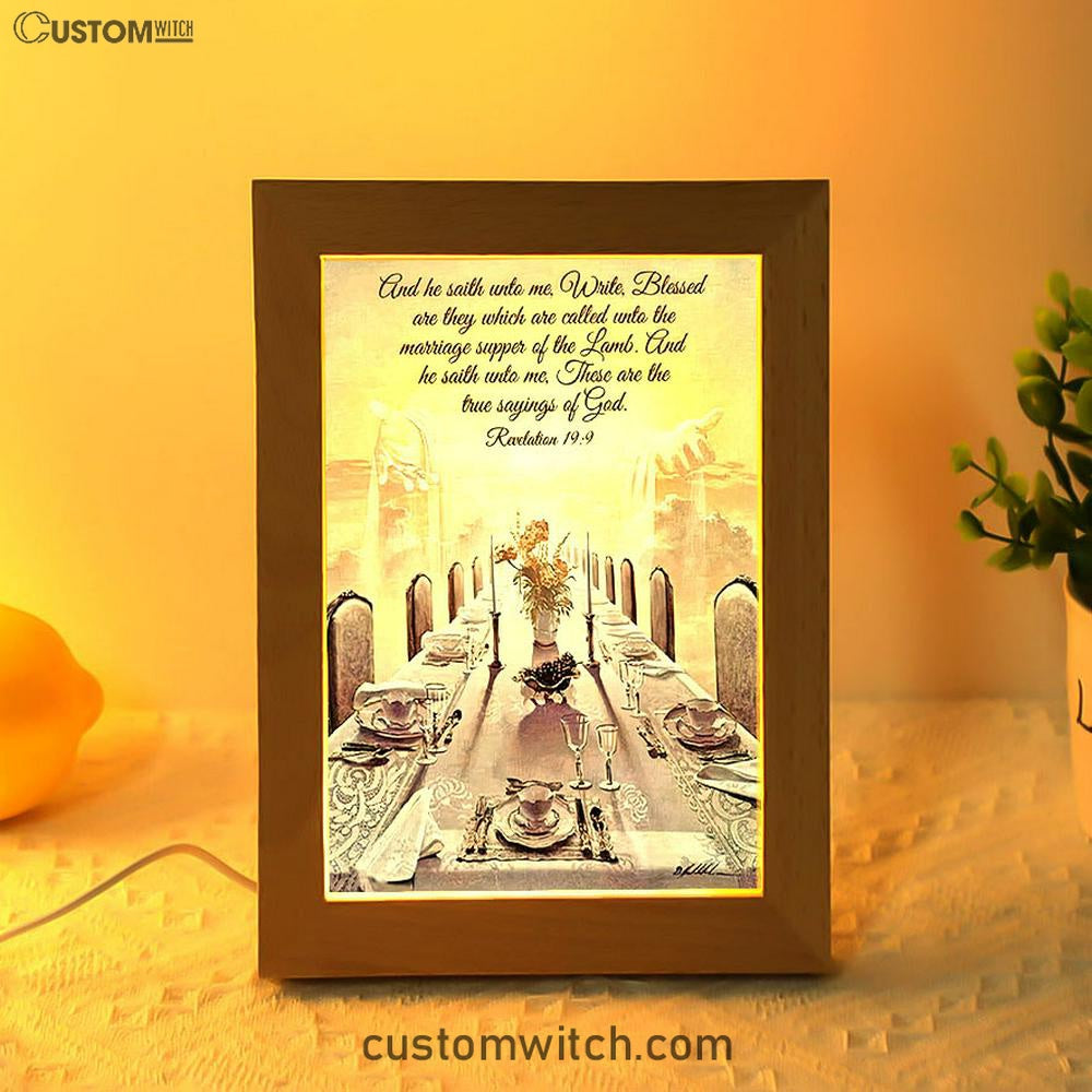 Revelation 199 Frame Lamp Prints - These Are The True Sayings Of God