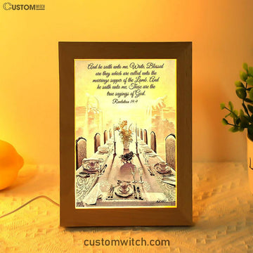 Revelation 199 Frame Lamp Prints - These Are The True Sayings Of God
