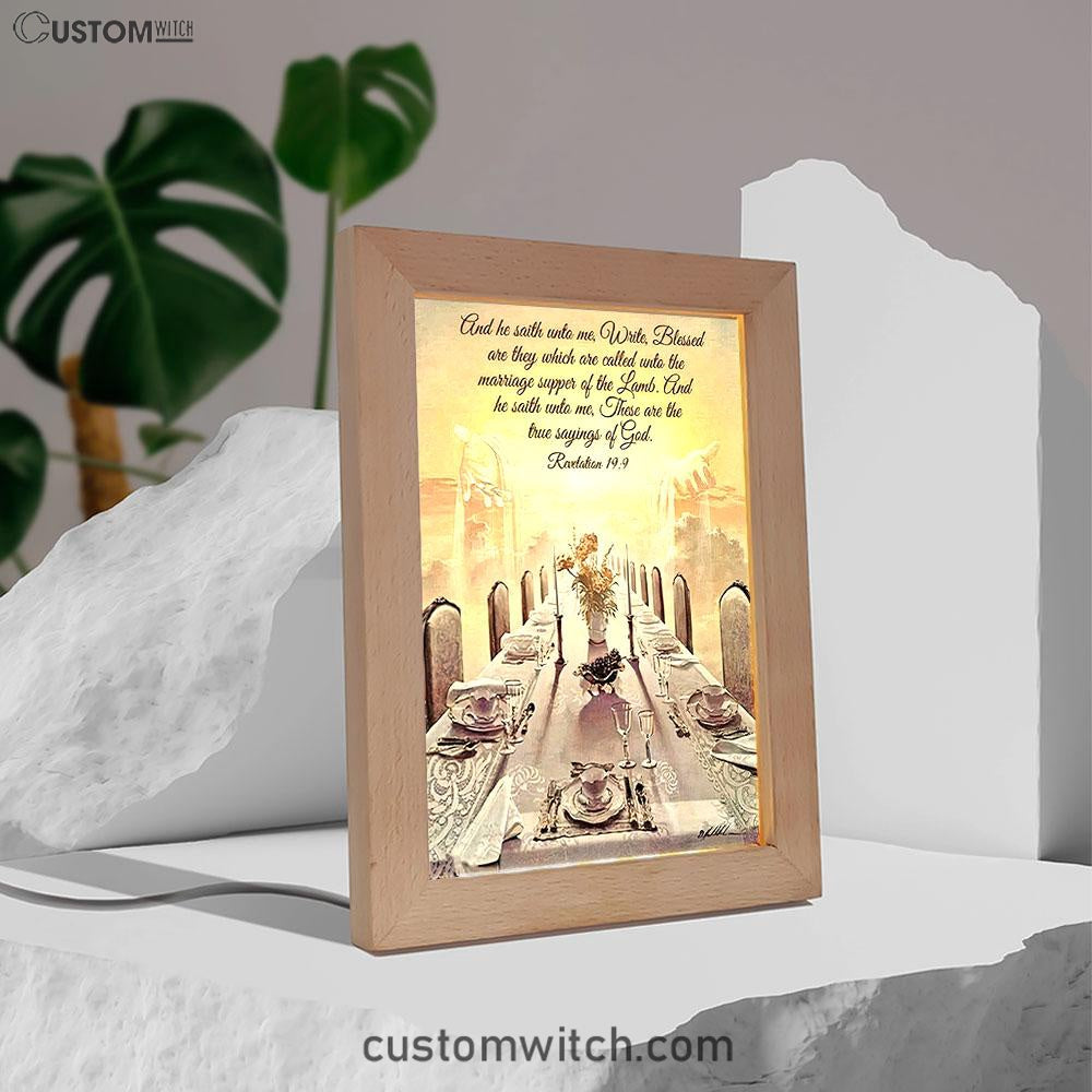 Revelation 199 Frame Lamp Prints - These Are The True Sayings Of God