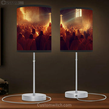 Revelation Jesus Christ Table Lamp Pictures - Faith Art - Christian Table Lamp Gift Decor