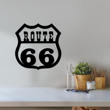 Route 66 Metal Sign, Metal Wall Art, Garage Decor, Father's Day Gift, Gift For Dad