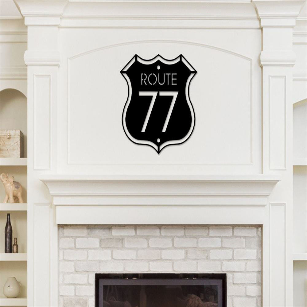 Route Number Metal Sign, Highway Sign, Garage Sign, Man Cave Sign, Metal Highway Sign, Metal Route Sign