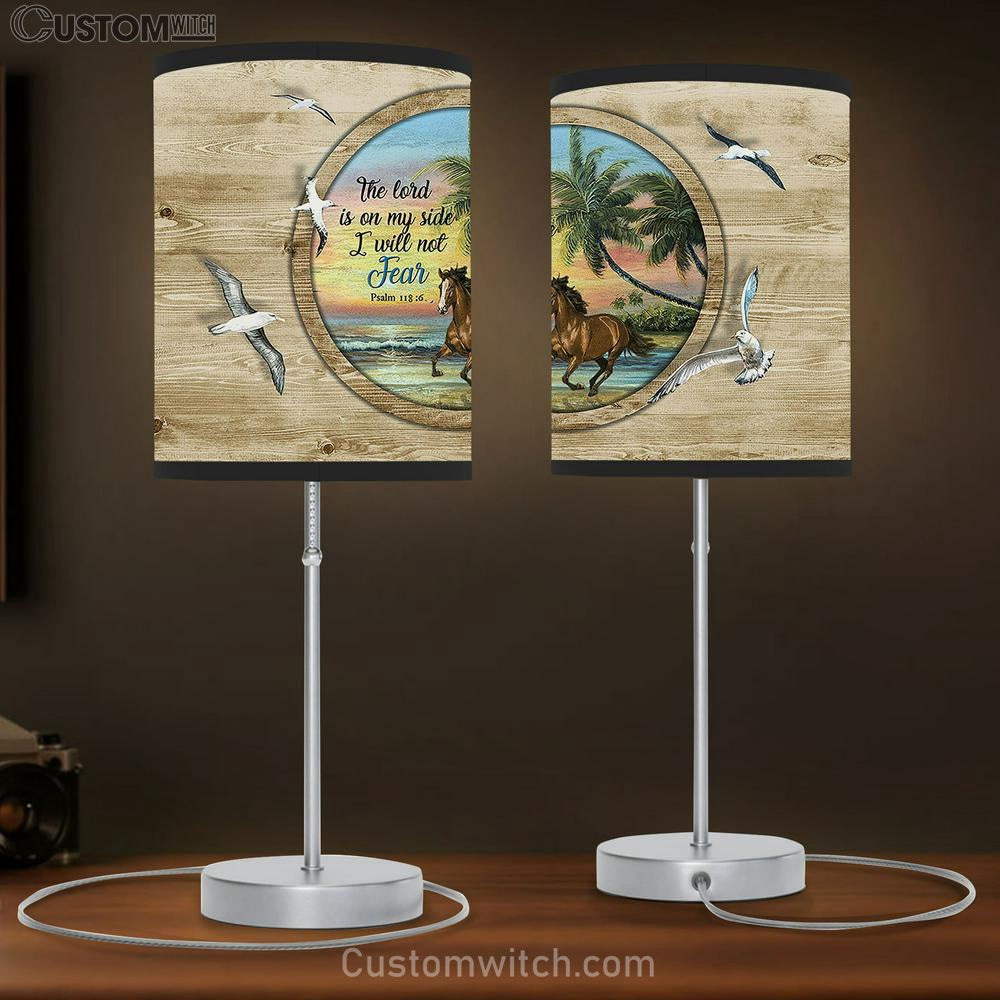 Running Horse The Lord Is On My Side Lamp Gift Table Lamp - Christian Bedroom Decor - Gifts For Horse Lovers
