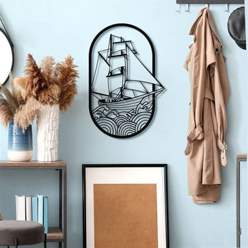 Sailboat Metal Wall Art, Gift Ideas For Farm Woman, Large Metal Outdoor Signs, Outdoor Metal Sign Frames