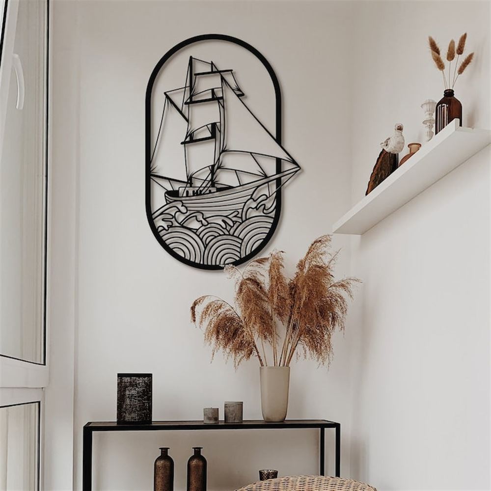 Sailboat Metal Wall Art, Gift Ideas For Farm Woman, Large Metal Outdoor Signs, Outdoor Metal Sign Frames