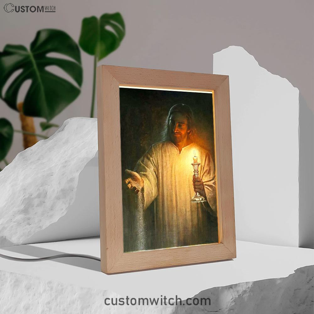 Salt And Light God Jesus Frame Lamp Prints - Jesus Christ Frame Lamp Art - Christian Decor