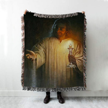 Salt And Light God Jesus Woven Blanket Prints - Jesus Christ Woven Blanket Art - Christian Boho Blanket