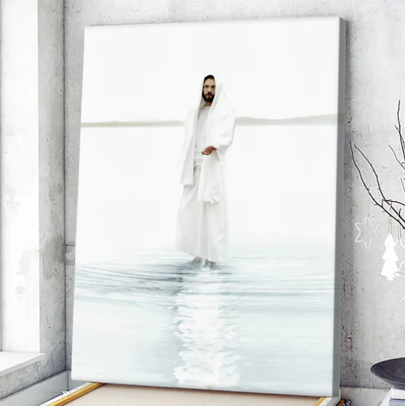 Come And See Blue - Jesus Canvas Painting - Jesus Canvas Art - Jesus Poster - Jesus Canvas - Christian Gift - Ciaocustom