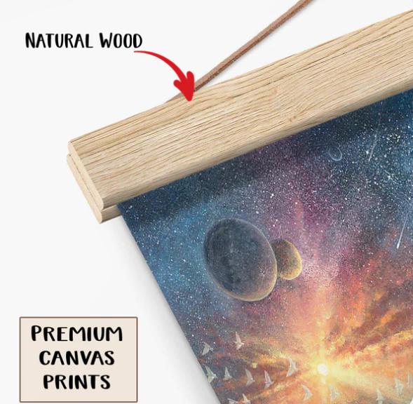 Symphony Of Praise Hanging Canvas Wall Art - Jesus Picture - Jesus Portrait Canvas - Religious Canvas