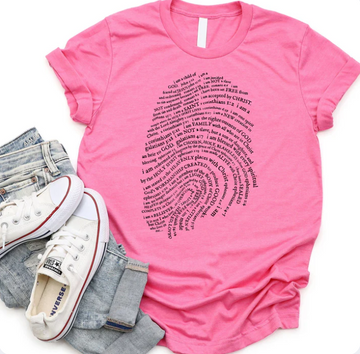 God's Fingerprint T Shirts For Women - Women's Christian T Shirts - Women's Religious Shirts