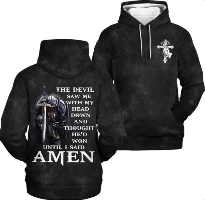 The Devil Saw Me With My Head Down Hoodies Men & Women Christian Hoodie 3D Printed Hoodie