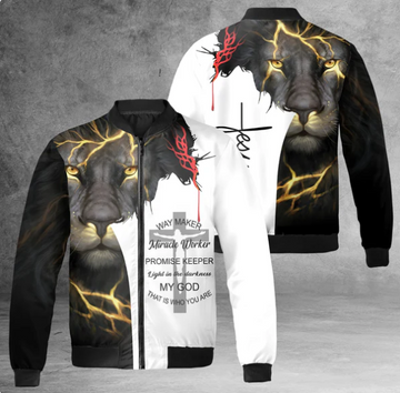 Way Maker Miracle Worke Jesus Christ Bomber Jacket - Jesus Shirt for Men Women