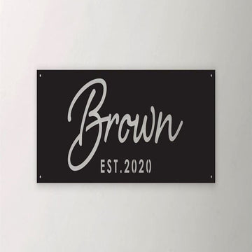 Script Metal Sign, Metal Name Sign, Metal Address Sign, Wall Metal Sign, Home Decor Sign, Anniversary Gift, Wall Decoration Art