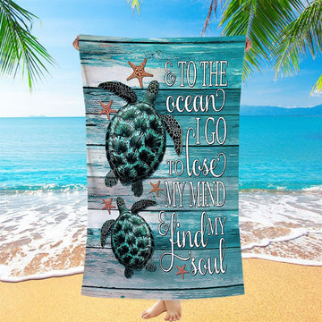 Sea Turtle Starfish Everyday Is A New Beginning Beach Towel - Christian Beach Towel - Gift For Turle Lover