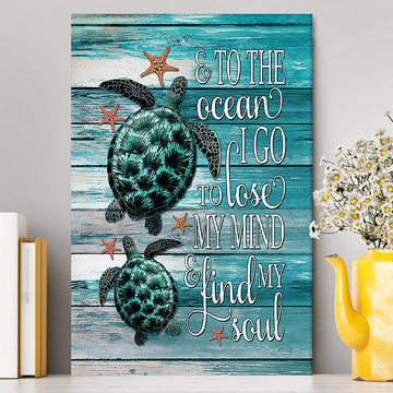 Sea Turtle Starfish Everyday Is A New Beginning Canvas Wall Art - Christian Wall Decor - Gift For Turle Lover
