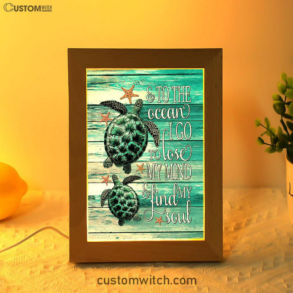 Sea Turtle Starfish Everyday Is A New Beginning Frame Lamp Art - Christian Decor - Gift For Turle Lover
