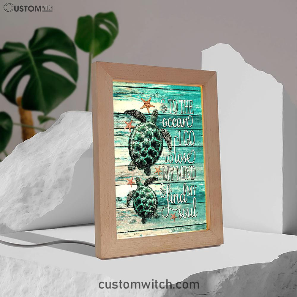 Sea Turtle Starfish Everyday Is A New Beginning Frame Lamp Art - Christian Decor - Gift For Turle Lover