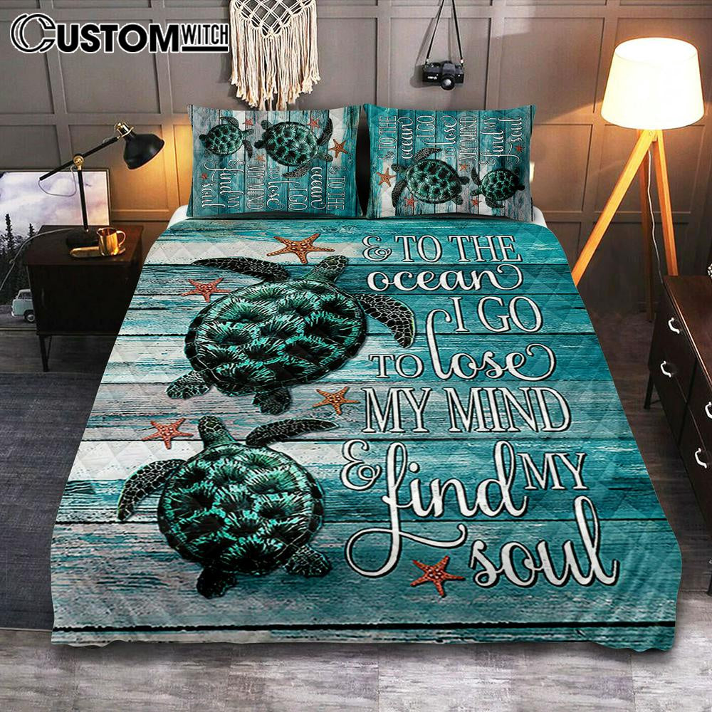 Sea Turtle Starfish Everyday Is A New Beginning Quilt Bedding Set Bedroom - Christian Cover Twin Bedding Decor - Gift For Turle Lover