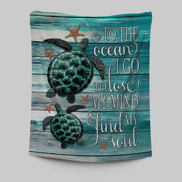 Sea Turtle Starfish Everyday Is A New Beginning Tapestry Wall Art - Christian Wall Decor - Gift For Turle Lover