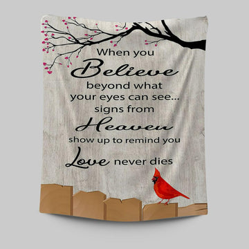 Signs From Heaven Remind You Love Never Dies Tapestry Wall Art - Christian Tapestries Wall Art Decor
