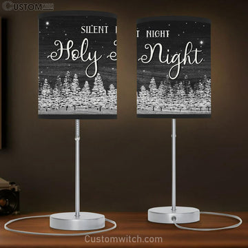 Silent Night Holy Night Christmas Tree Table Lamp Gift - Christian Bedroom Decor