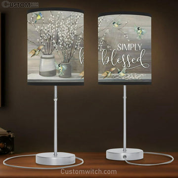 Simply Blessed Table Lamp Gift - Christian Lamp Gift - Christian Bedroom Decor