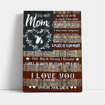 So Much Of Me Is Made From What I Learned From You Canvas, Mother's Day Canvas Art, Gift For Mom, Birthday Gift, Mother's Day Wall Art