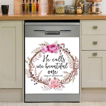 Song Of Solomon 2 10 Dishwasher Cover, He Calls Me Beautiful One Dishwasher Wrap, Encouragement Christian Gifts For Women, Teens, Girls