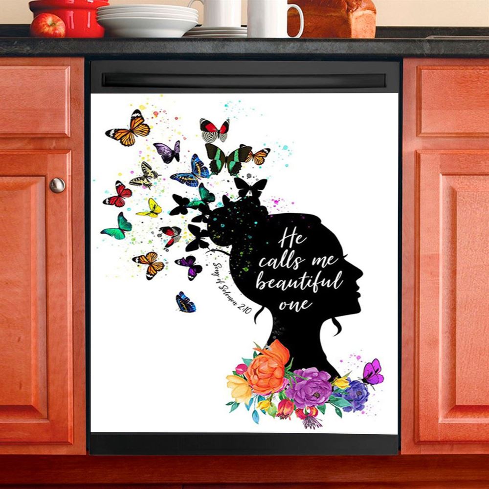 Song Of Solomon 2 10 He Calls Me Beautiful One Dishwasher Cover, Christian Dishwasher Wrap