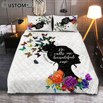 Song Of Solomon 2 10 Quilt Bedding Set - He Calls Me Beautiful One Bedroom -  Christian Gifts For Women, Teens, Girls