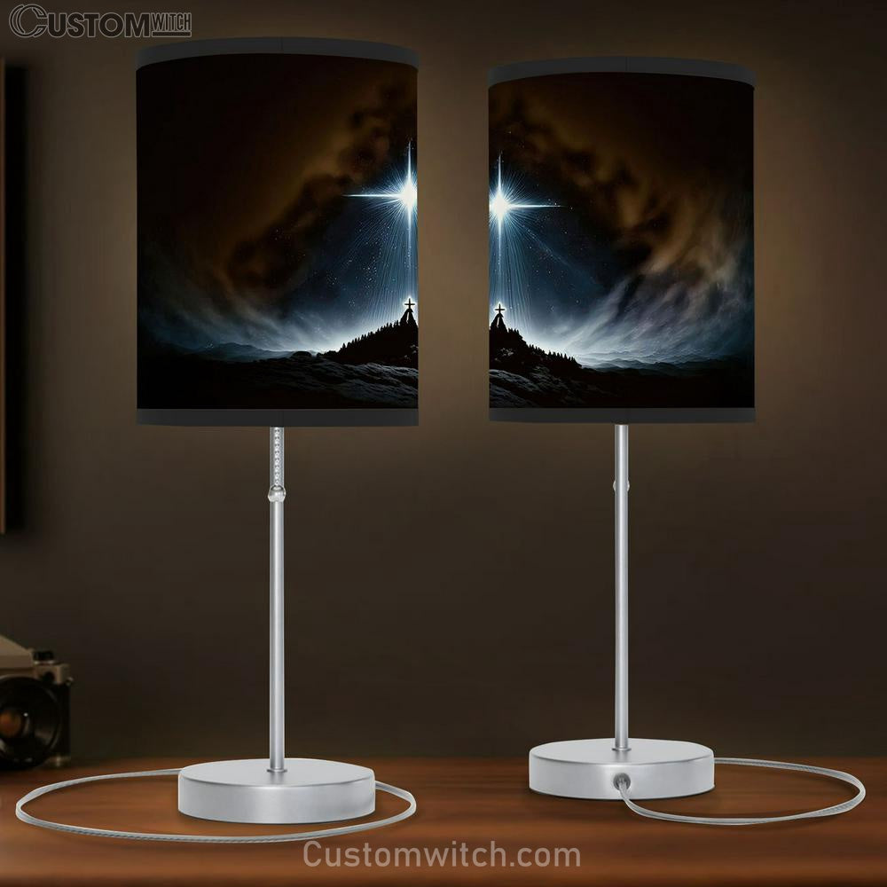 Star Is Shining Jesus Christs Christmastime Manger Table Lamp Pictures - Faith Art - Christian Table Lamp Gift Decor